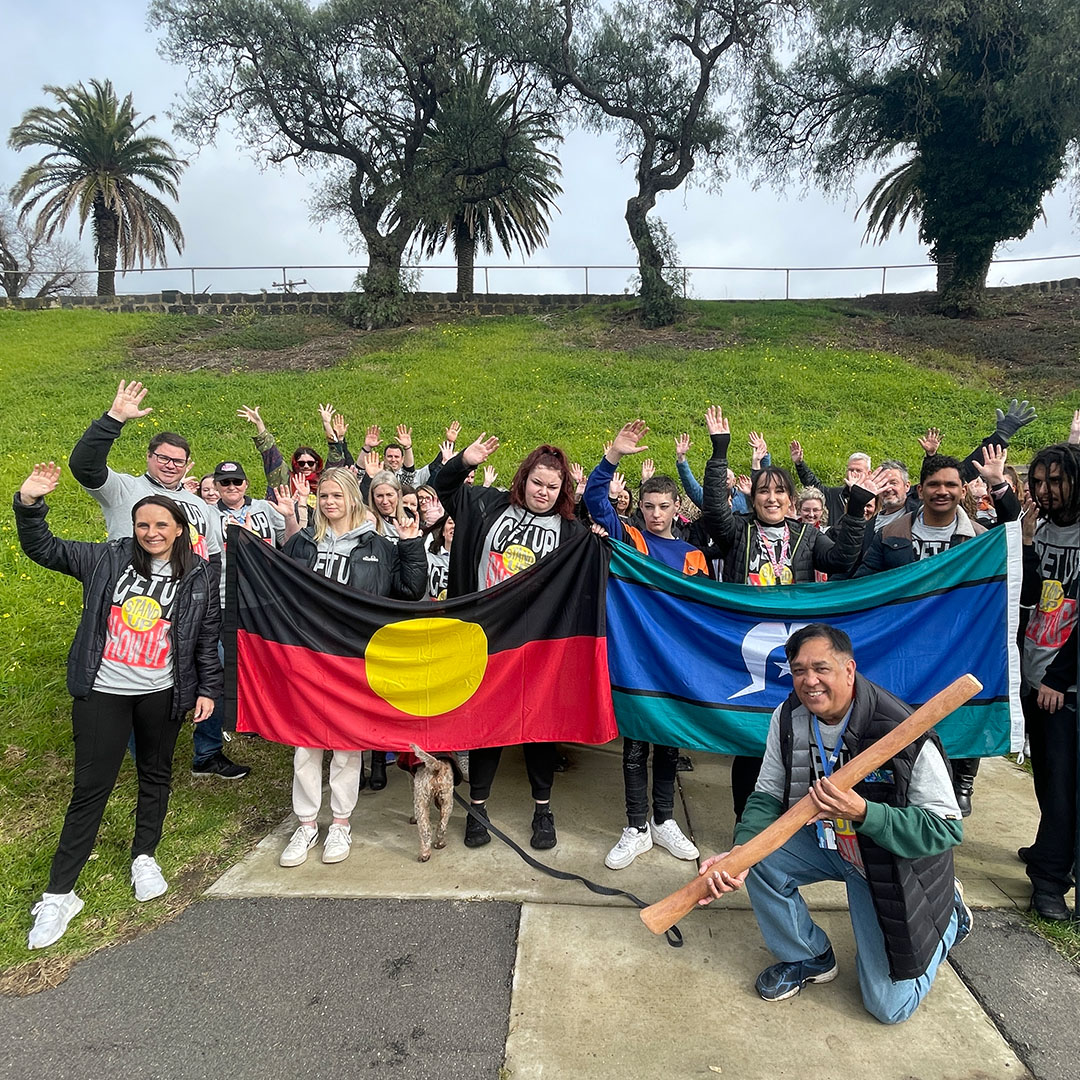 Gordon staff and students walking_NAIDOC 2022