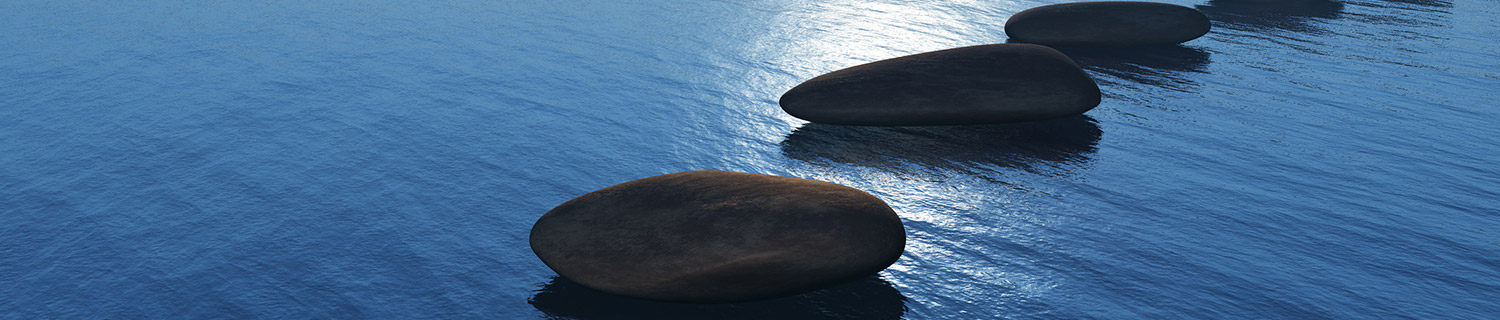 Image of stepping stones in water