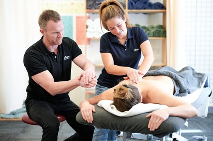 Gordon remedial massage students in training